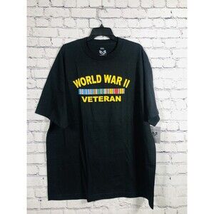 Rapid Dominance Men World War II Veteran Graphic T-Shirt Black XXL
